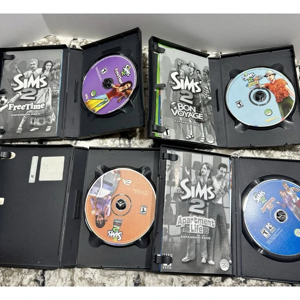 The Sims 2 PC Lot Of 4 Expansion Packs With Manuals For 3 Of 4